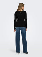 ONLIBI LS V-NECK RIB PEPLUM CC KNT