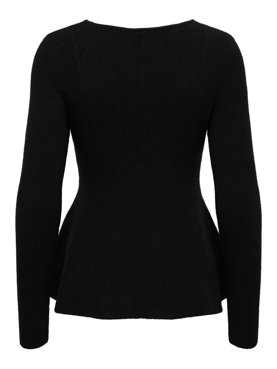 ONLIBI LS V-NECK RIB PEPLUM CC KNT