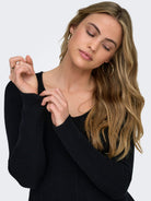 ONLIBI LS V-NECK RIB PEPLUM CC KNT