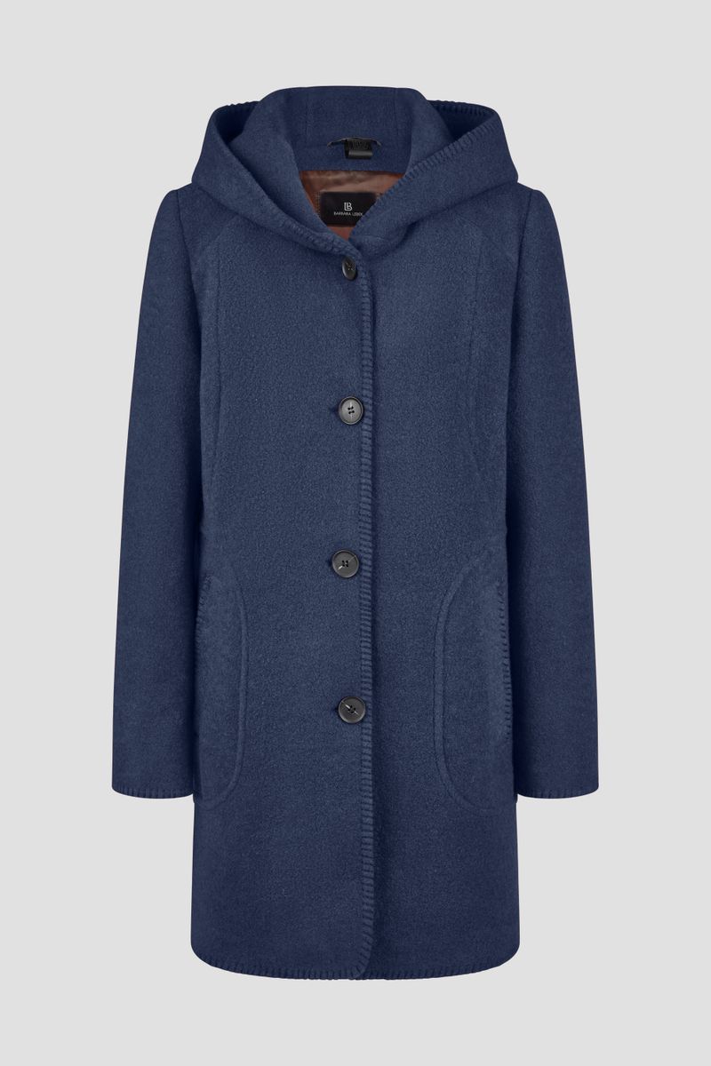 Wolljacke mit Kapuze