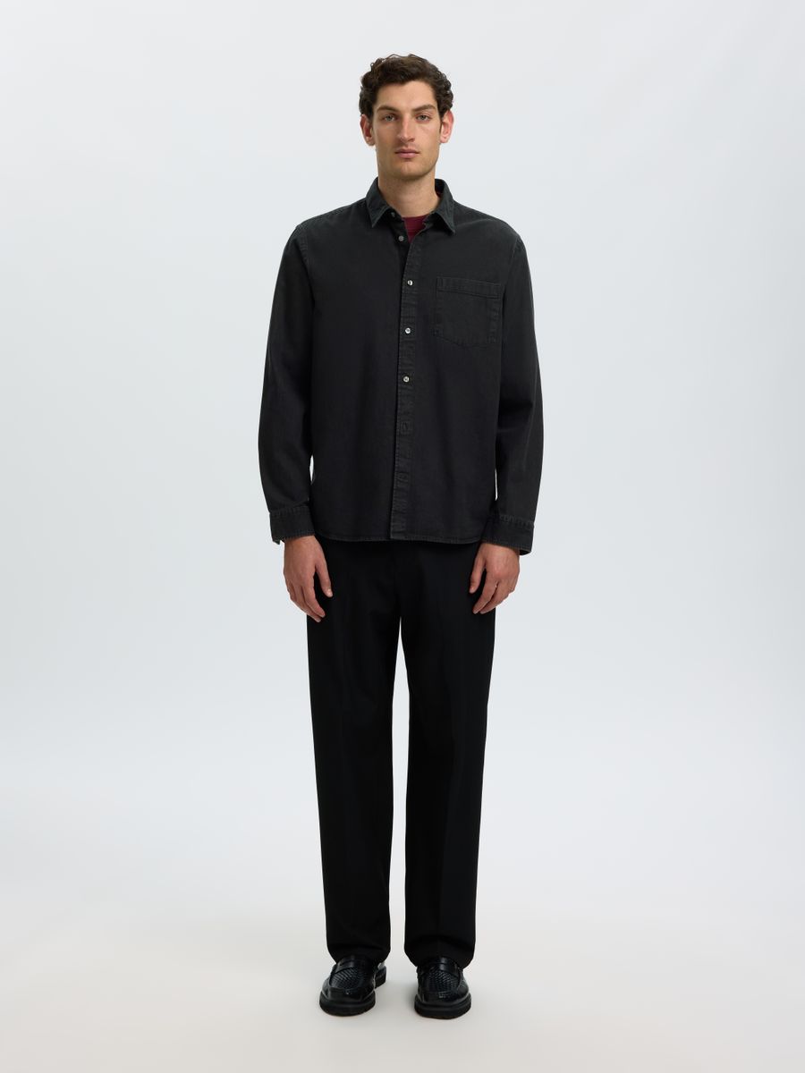 SLMCLAUS-CARLO REG DENIM LS SHIRT NOOS
