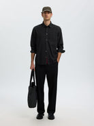 SLMCLAUS-CARLO REG DENIM LS SHIRT NOOS