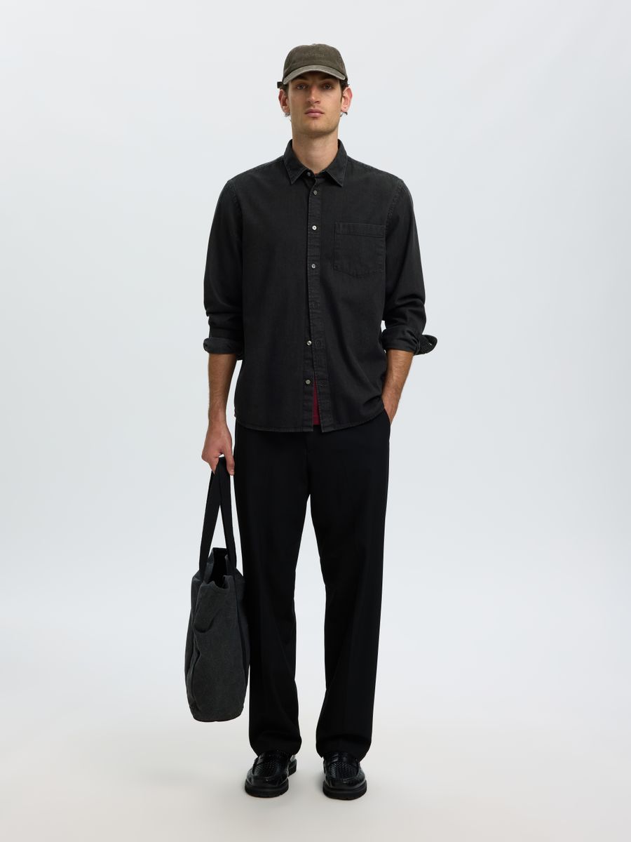 SLMCLAUS-CARLO REG DENIM LS SHIRT NOOS