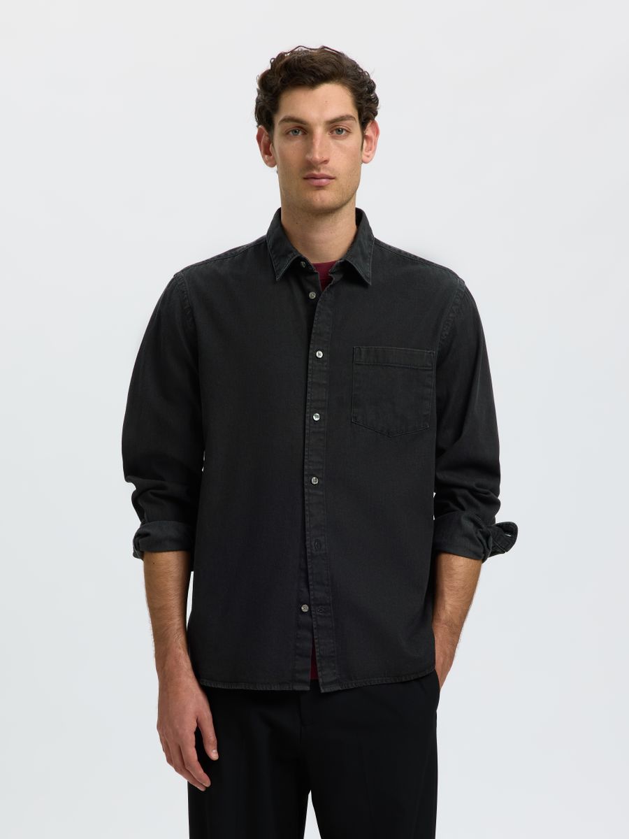 SLMCLAUS-CARLO REG DENIM LS SHIRT NOOS