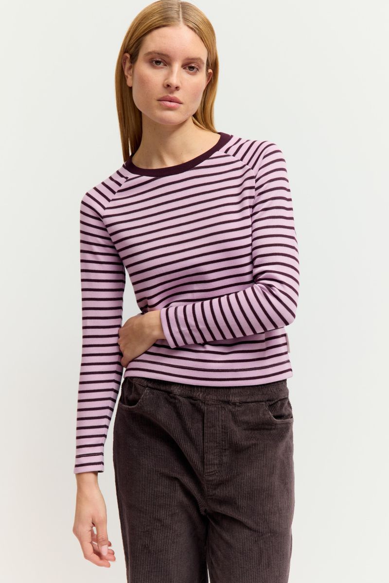 Striped Raglan Pullover
