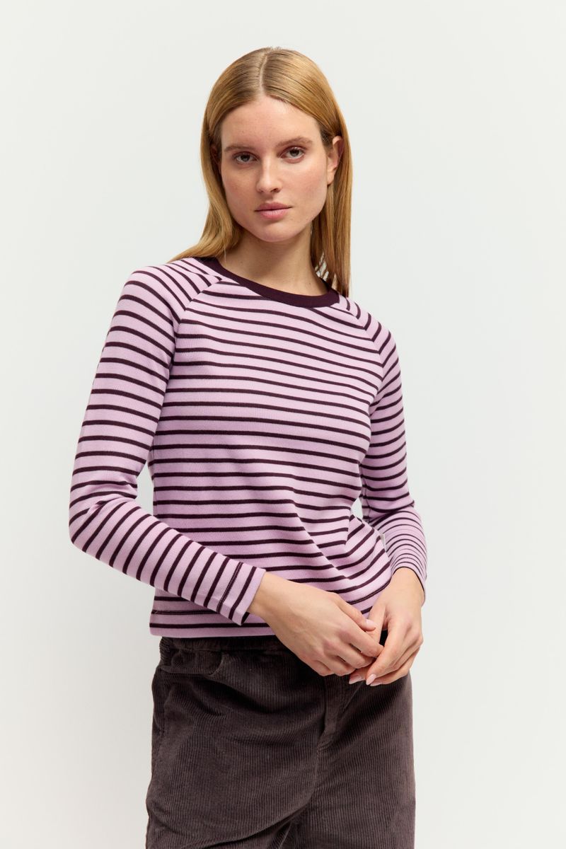 Striped Raglan Pullover