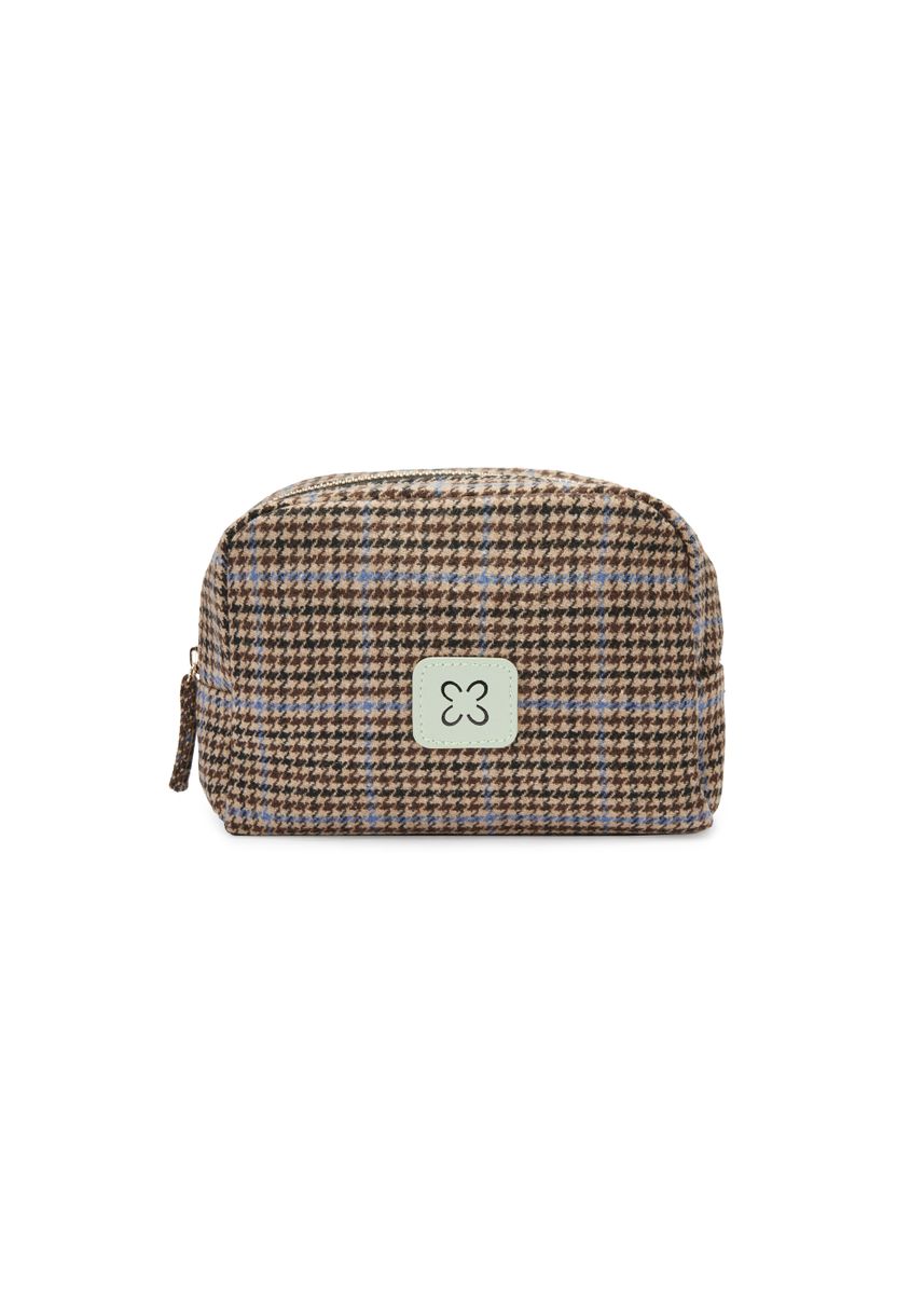 Kosmetiktasche mit Karomuster (3er-Pack)