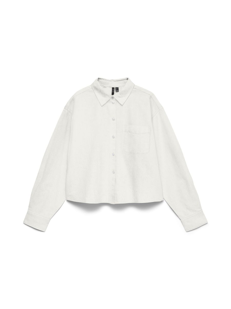 VMARIA LS SHORT BOXY SHIRT WVN NOOS
