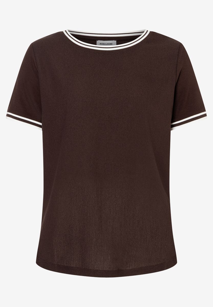 Blusenshirt mit Kontrastabschlüssen