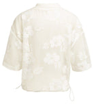 Durchsichtige Bluse im Häkelstil mit Blumenmuster