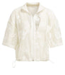 Durchsichtige Bluse im Häkelstil mit Blumenmuster