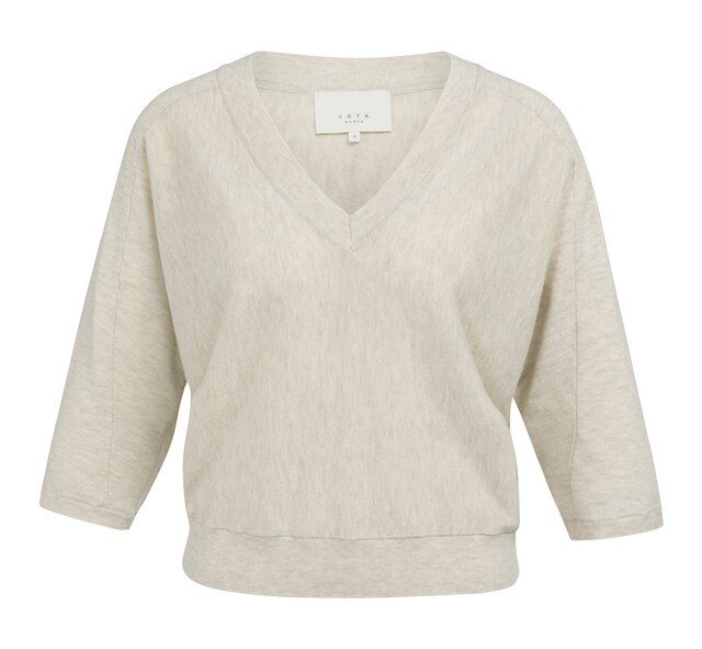 Pullover mit V-Ausschnitt und Nähten