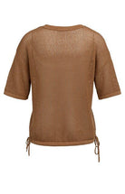 Kurzarmpullover mit strukturiertem Motiv