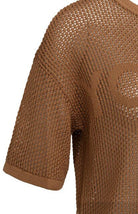 Kurzarmpullover mit strukturiertem Motiv