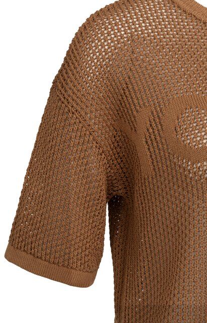 Kurzarmpullover mit strukturiertem Motiv