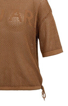 Kurzarmpullover mit strukturiertem Motiv
