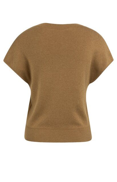 Ärmellose Strickjacke mit Knopfleiste vorne