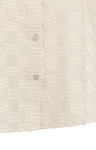 Jacquard-Bluse mit kurzen Ärmeln