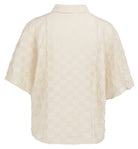 Jacquard-Bluse mit kurzen Ärmeln