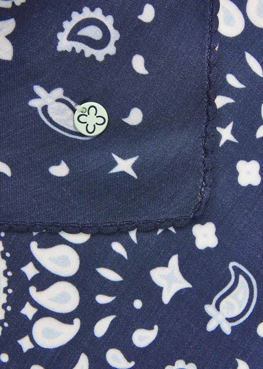 Dreieckstuch aus Viskose mit Bandana-Print