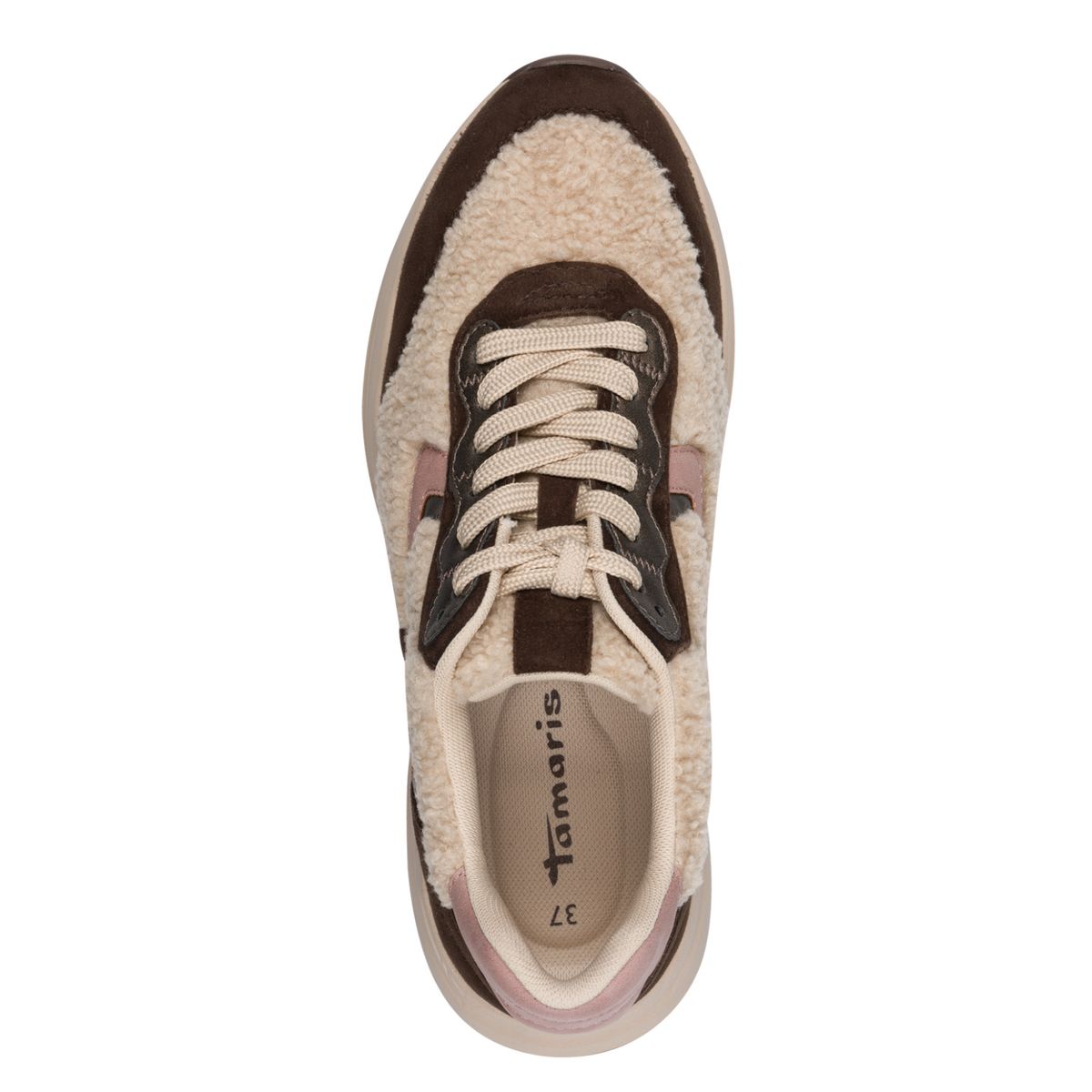 Sneaker mit Kunstfell-Details