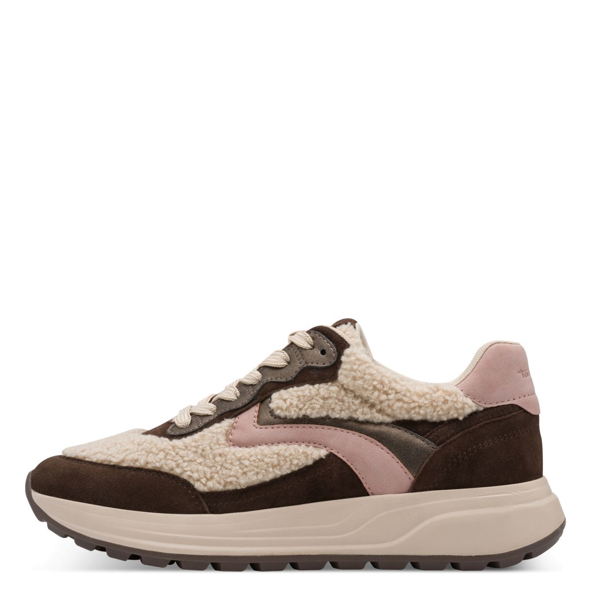 Sneaker mit Kunstfell-Details