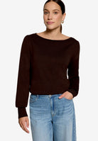 Feinstrickpullover  mit U-Boot Ausschnitt