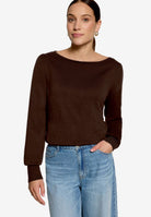 Feinstrickpullover  mit U-Boot Ausschnitt