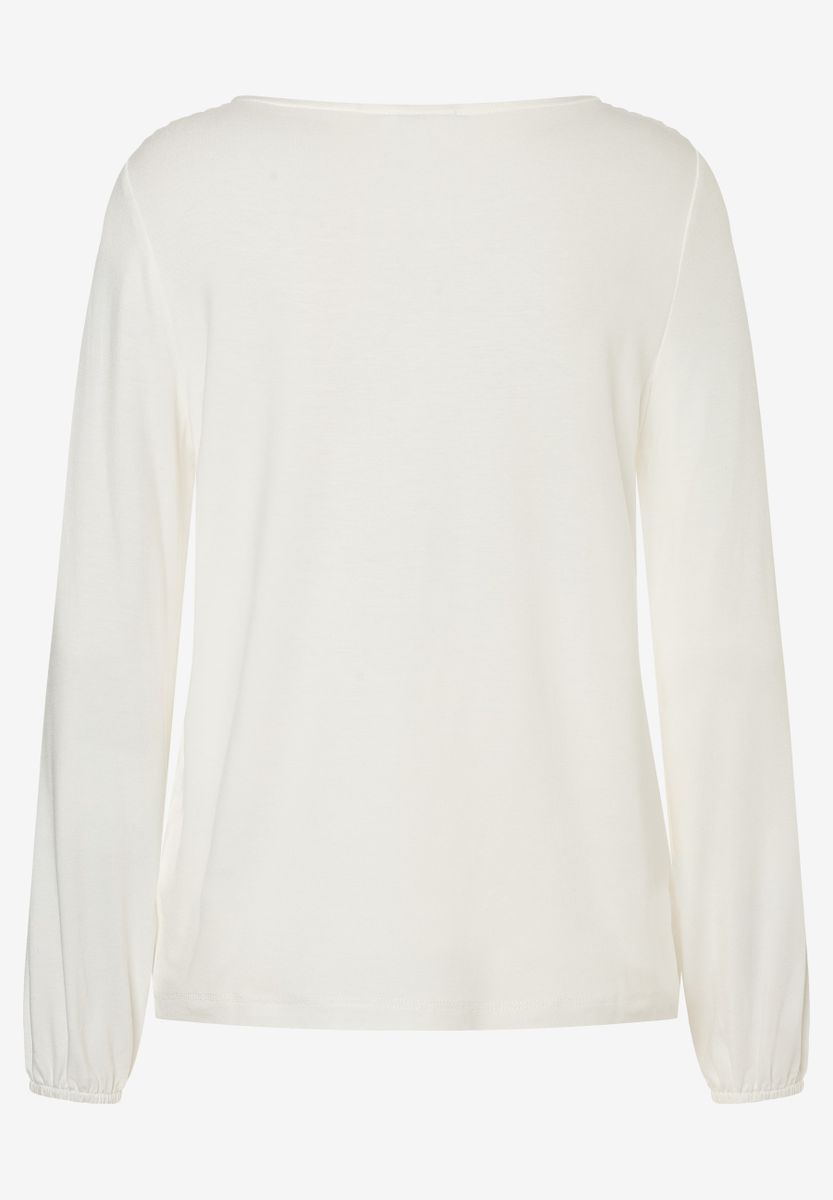 Blusenshirt in Materialmix