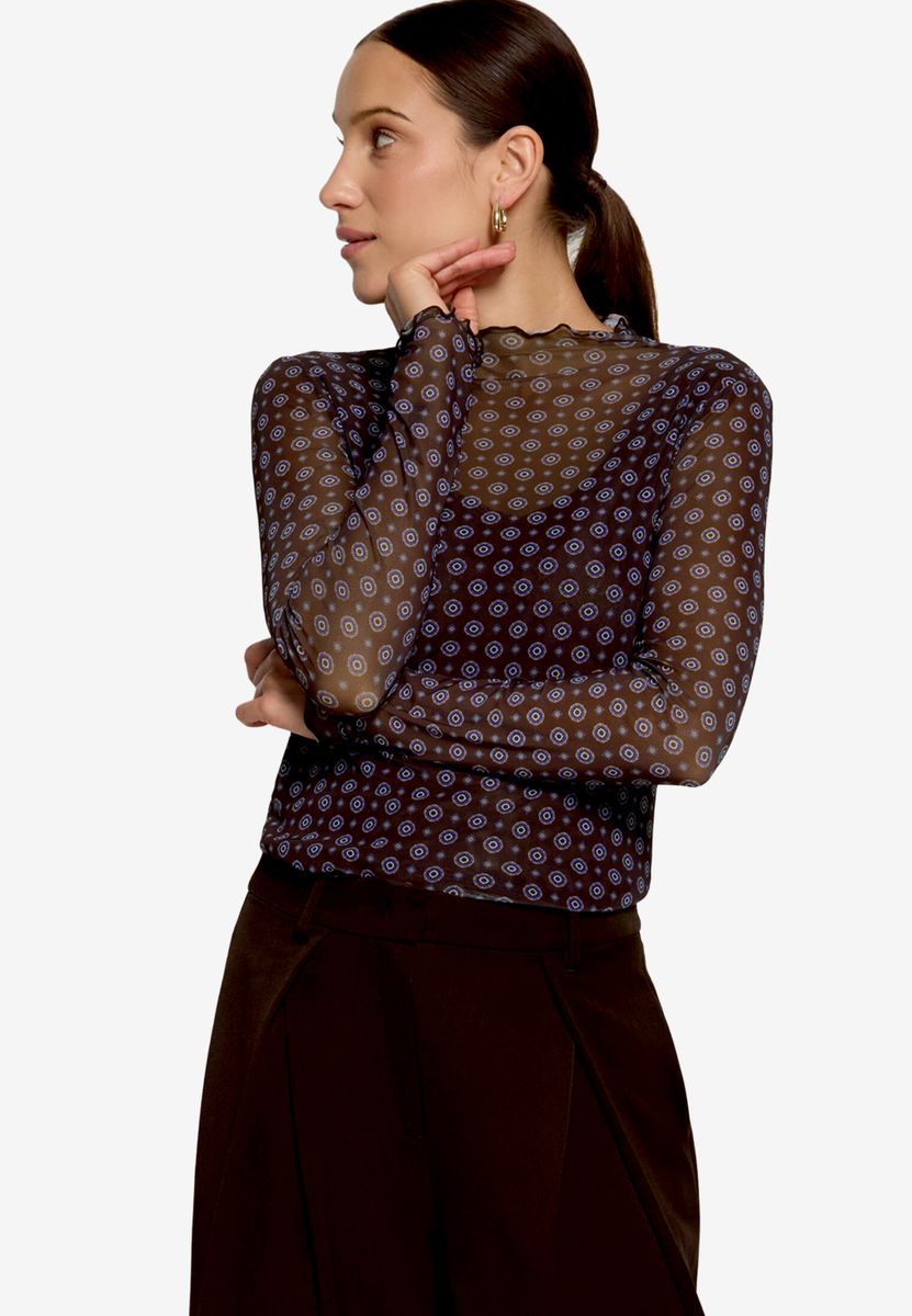 Halbarm-Shirt mit Muster