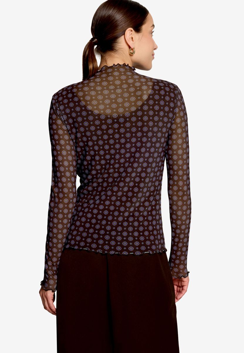 Halbarm-Shirt mit Muster