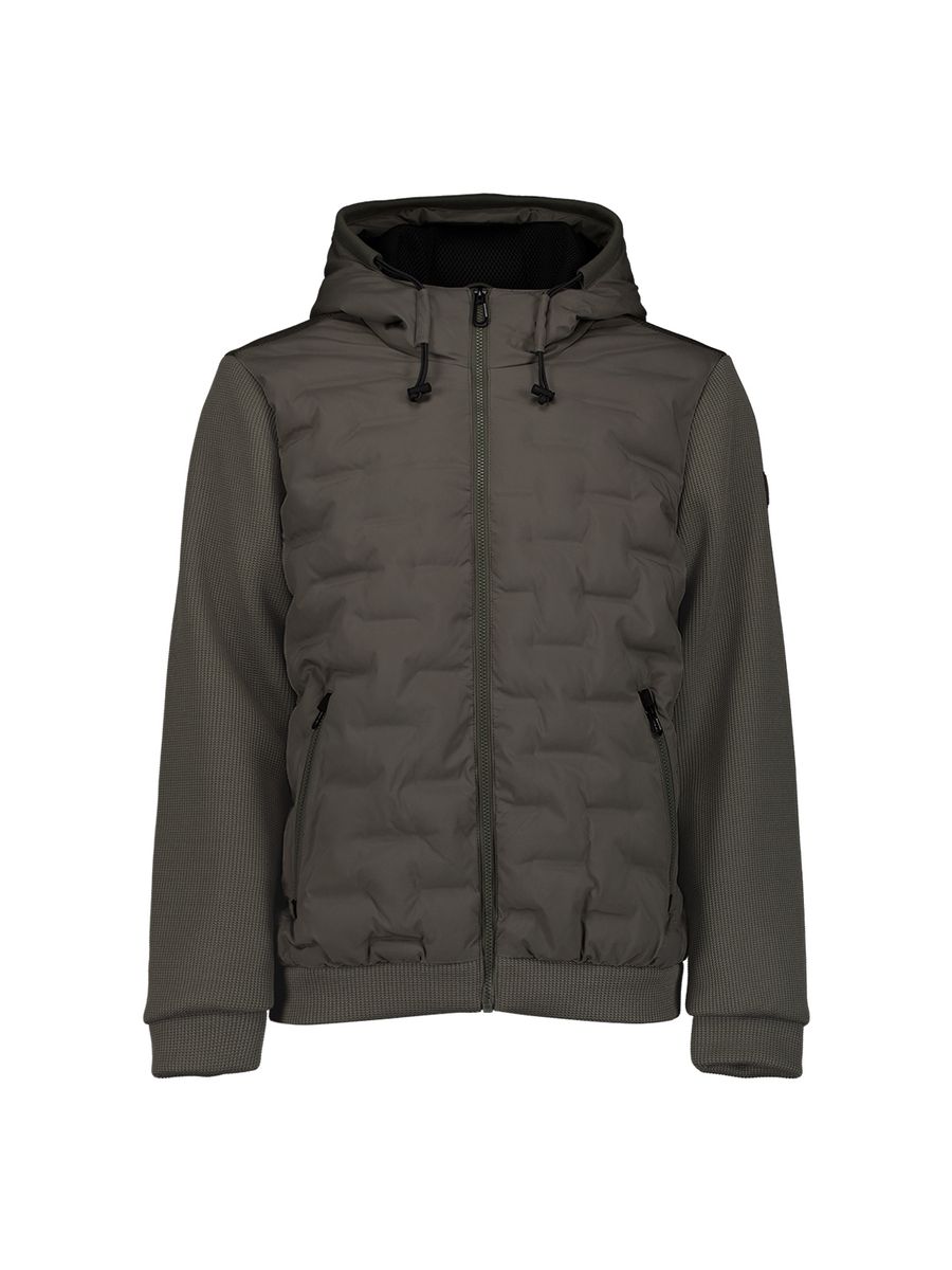 Jacket Short Fit Sealed Hooded Knitted Mix