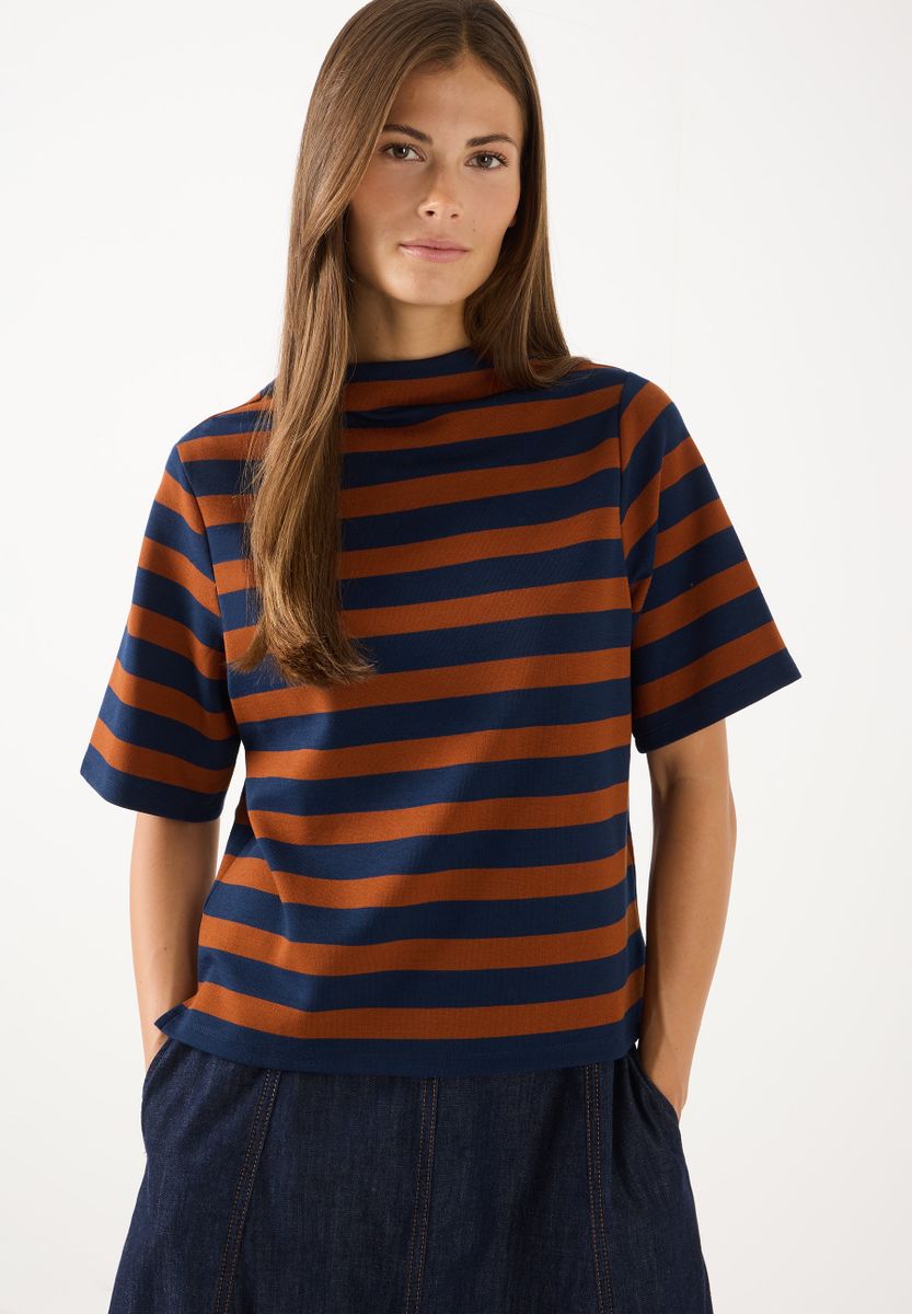 Streifenshirt mit Turtleneck