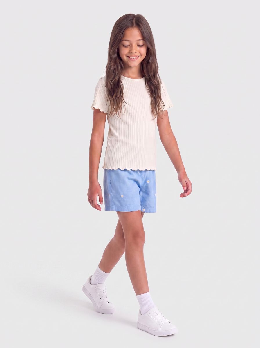 KOGMALOU EMB SHORTS WVN