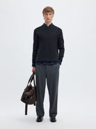 SLMDANE LS KNIT STRUCTURE CREW NECK