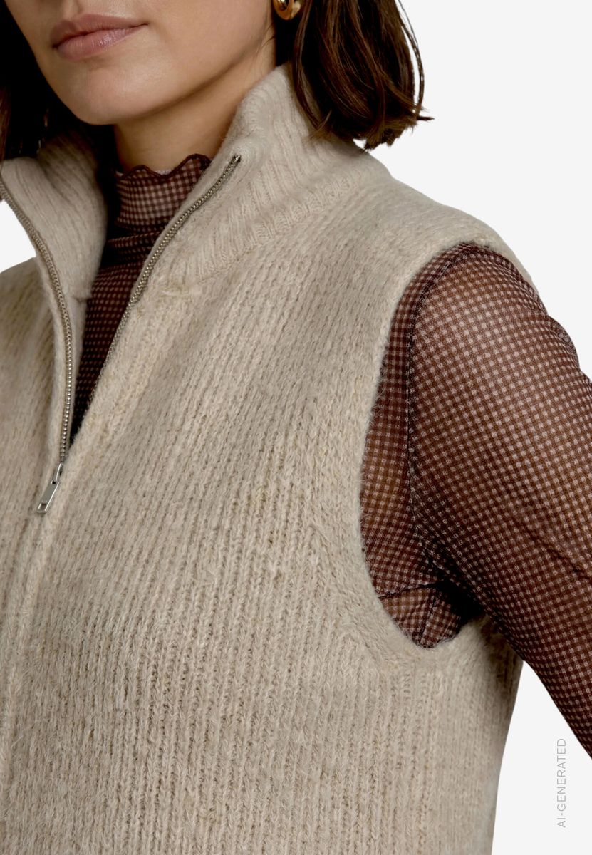 Strickweste mit Reißverschluss