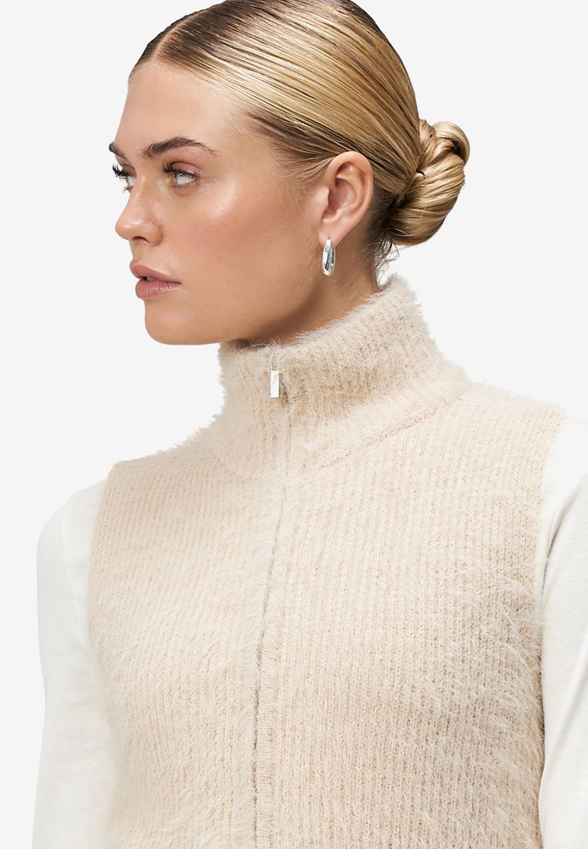 Strickweste mit Reißverschluss