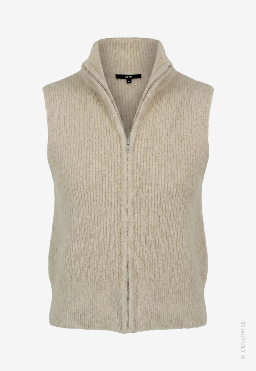 Strickweste mit Reißverschluss