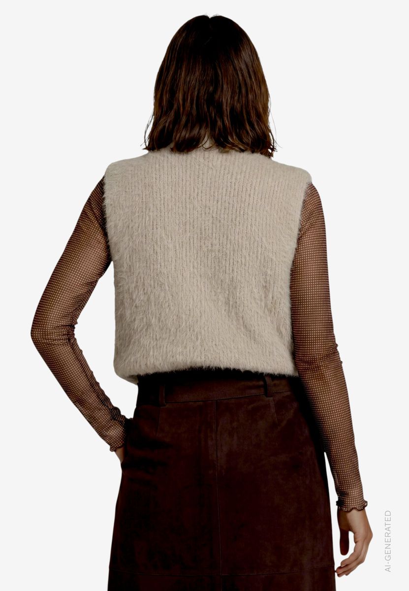 Strickweste mit Reißverschluss