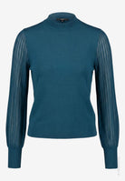 Damen Pullover  mit transparenten Ärmeln
