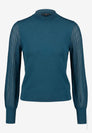 Damen Pullover  mit transparenten Ärmeln