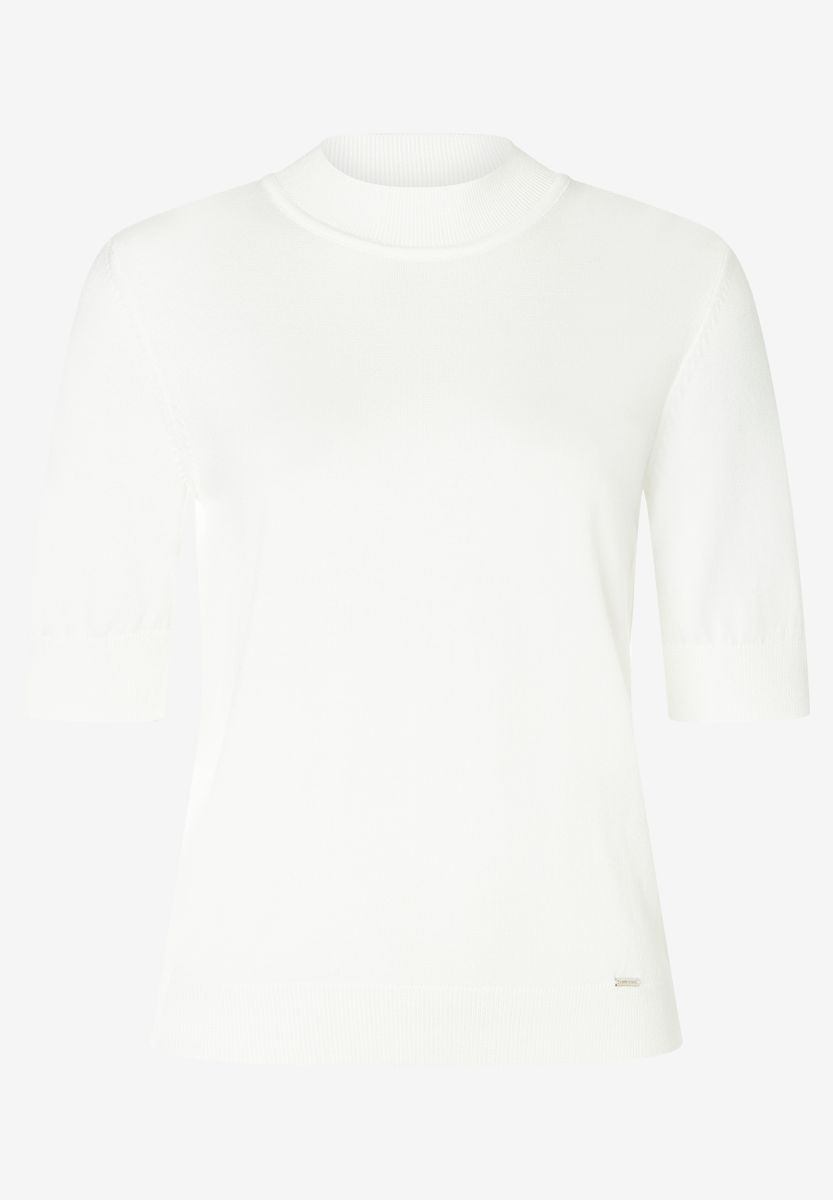 Turtleneck-Pullover mit kurzen Ärmeln