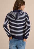 Langarm Jacke mit Kapuze und Struktur
