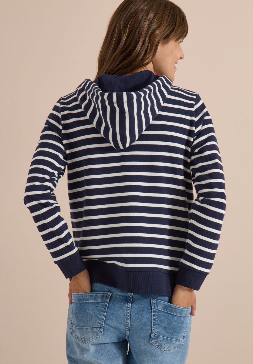 Langarm Jacke mit Kapuze und Struktur