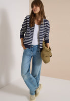 Langarm Jacke mit Kapuze und Struktur