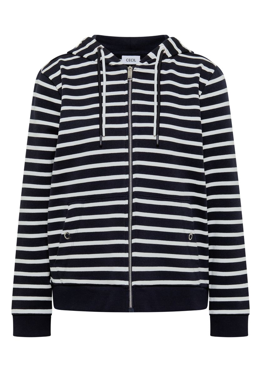 Langarm Jacke mit Kapuze und Struktur
