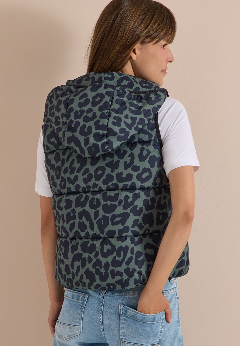 Steppweste mit Kapuze und Taschen