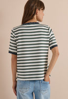 T-Shirt mit Rundhals und Leo-Details