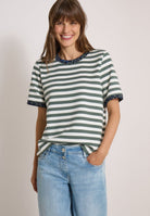 T-Shirt mit Rundhals und Leo-Details