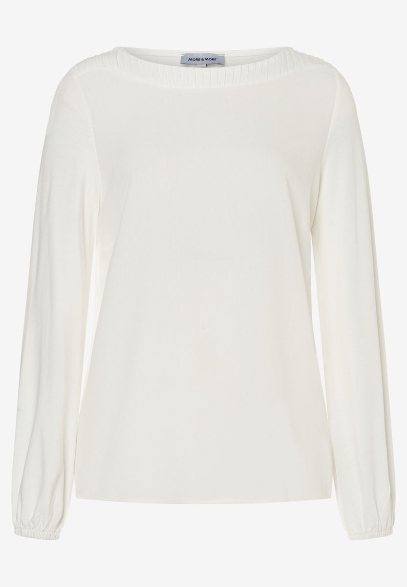 Blusenshirt in Materialmix
